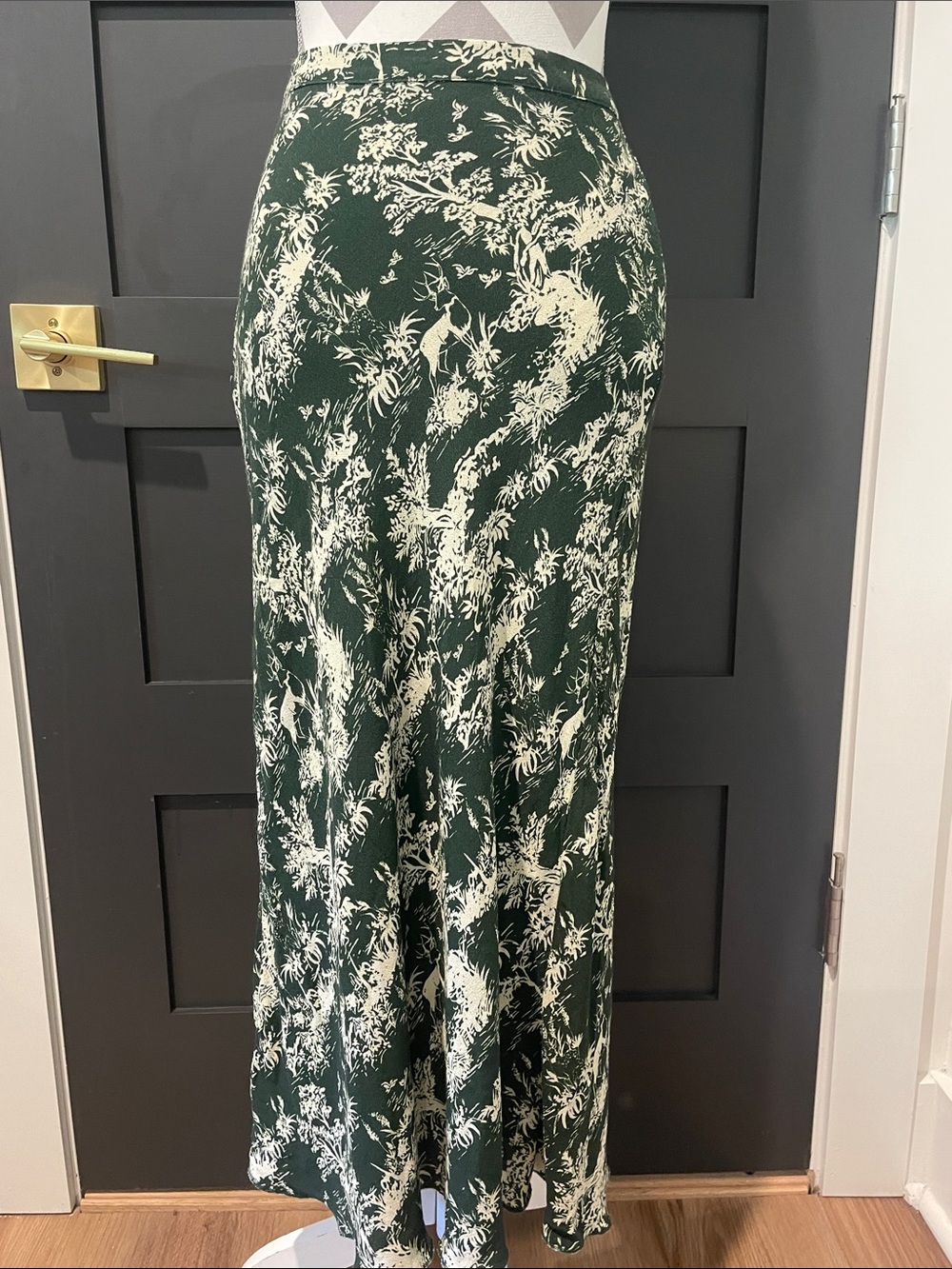 Free People Botanical Toile Green Maxi Skirt Size S